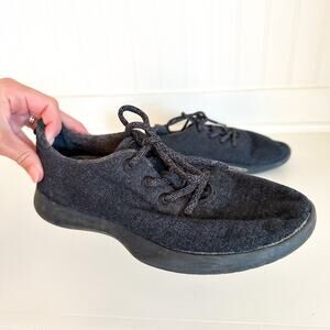 Allbirds Wool Runners Lace Up Comfort Sneakers Black 8